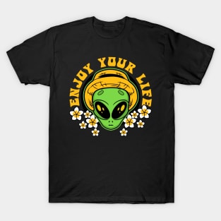 ALIEN CARTOON WITH FLOWER T-Shirt